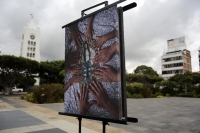 20240630. Tuxtla. La Expo de fotografías de Gabriela Sanabria donde refleja la vida cotidiana de las madres en Resistencia se presenta esta tarde en la plaza central de la ciudad.