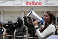 20240923. Tuxtla. Trabajadores del Poder Judicial en Chiapas realizan protestas durante el último informe de gobierno de Chiapas.