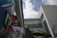 20240923. Tuxtla. Trabajadores del Poder Judicial en Chiapas realizan protestas durante el último informe de gobierno de Chiapas.