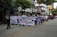 20240923. Tuxtla. Trabajadores del Poder Judicial en Chiapas realizan protestas durante el último informe de gobierno de Chiapas.