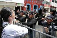 20240923. Tuxtla. Trabajadores del Poder Judicial en Chiapas realizan protestas durante el último informe de gobierno de Chiapas.