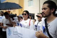 20240818. Tuxtla. Esta mañana inicia el paro de trabajadores que se manifiestan en contra de la Reforma al Poder Judicial en México.