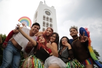 20240615. Tuxtla. Esta tarde se realiza la marcha del Orgullo Gay 2024 en donde participan representantes de empresas y organizaciones de la comunidad LGBTQ en Chiapas.