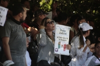 20240916. Trabajadores del Poder Judicial protestan durante el Desfile Cívico-Militar en las Fiestas Patrias en Chiapas.