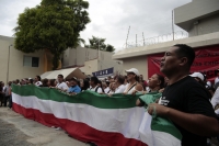 20241003. Tuxtla. Trabajadores del Poder Judicial anuncian esta mañana que continuaran con la suspensión de labores en Chiapas.