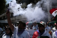 20240901. Tuxtla. Continúan las manifestaciones de trabajadores en contra de la reforma del Poder Judicial en México.