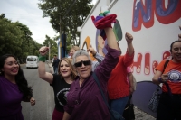 20240925. Tuxtla. Durante la inauguración del Mural en contra de la Violencia Vicaria en el Oriente-norte de la ciudad, Tere Campos habla sobre la recuperación del escaño para la comunidad Lésbico-Gay en el Congreso de Chiapas