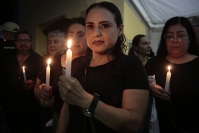 20240826. Tuxtla. Trabajadores de los juzgados de Chiapas protestan esta noche en contra de la reforma del Poder Judicial