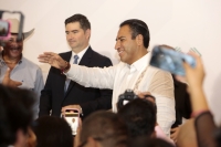 20241013. Tuxtla. Eduardo Ramírez Aguilar, Gobernador electo de Chiapas, en conferencia de prensa da a conocer los primeros cargos del gabinete de trabajo para este estado del sureste de México.