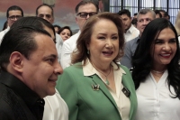 20250328. Tuxtla. Yasmín Esquivel, Magistrada del SCJN habla sobre el proceso electoral del Poder Judicial durante su visita a Chiapas.