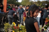 20241024. Berriozábal La pequeña vendedora conocida como “Lupita”; quien fuera víctima del llamado “El Monstruo de la Séptima” es despedida por sus familiares y el pueblo de Berriozábal y llevada al panteón de esta comunidad esta tarde