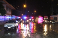 Martes 6 de septiembre. Movilización policiaca por lluvias.