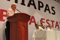 Domingo 13 de octubre del 2013. Tuxtla Gutiérrez. Andrés Manuel López Obrador durante su visita a Chiapas.