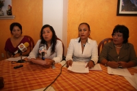 Viernes 27 de abril del 2012. La Red de Mujeres de Chiapas presenta esta mañana la campaña para un Trabajo Digno, Derecho de las Mujeres.