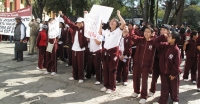 Lunes 24 de octubre. Estudiantes de Secundaria se manifiestan.