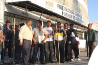 Foto: Toño Aguilar. Jueves 23 de febrero. Transportistas toman las instalaciones della Fiscalía de la zona sierra. Comitán de Domínguez. Transportistas afiliados a la organización FIGAM tomaron las instalaciones de esta delegación para protestar por la re