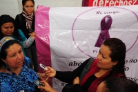GRUPOS FEMINISTAS PROTESTAN EN LAS INSTALACIONES DE cedh