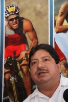 Foto/Jesús Maza. Miércoles 14 de marzo del 2012. Anuncian el Triatlón Costa Azul.