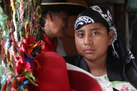 Miércoles 16 de agosto del 2017. Tuxtla Gutiérrez. La Levantada la Danza de San Roque esta mañana en la casa del maestro Cecilio donde se reúne este grupo para recorrer las calles de la ciudad celebrando el ritual del Santo Patrono del antiguo barrio del 