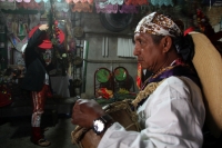 Miércoles 16 de agosto del 2017. Tuxtla Gutiérrez. La Levantada la Danza de San Roque esta mañana en la casa del maestro Cecilio donde se reúne este grupo para recorrer las calles de la ciudad celebrando el ritual del Santo Patrono del antiguo barrio del 