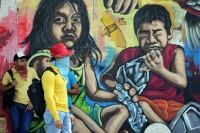 Viernes 26 de mayo del 2017. Tuxtla Gutiérrez. Durante la manifestación convocada para la Acción Global por Ayotzinapa donde la AED-S40-Chiapas realiza bloqueos sobre la avenida central este medio día.