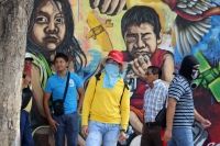 Viernes 26 de mayo del 2017. Tuxtla Gutiérrez. Durante la manifestación convocada para la Acción Global por Ayotzinapa donde la AED-S40-Chiapas realiza bloqueos sobre la avenida central este medio día.