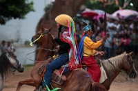 20230808. Chiapa de corzo. AlfÃ©rez y Naguares durante las celebraciones patronales de Santo Domingo