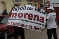 sábado 9 de junio del 2018. Bochil. Andres Manuel Lopez Obrador está localidad indí­gena acompañado de Rutilio Escandon Cadenas candidato al Gobierno de Chiapas por los partidos de Juntos Haremos Historia conformada por MORENA, PT y NA.