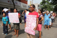 Lunes 14 de agosto del 2017. Tuxtla Gutiérrez. Militantes de Antorcha Campesina exigen en el ayuntamiento de Tuxtla servicios básicos en las colonias populares de Copoya .