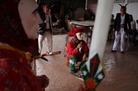 Domingo 29 de septiembre del 2019. Tuxtla Gutiérrez. Los Arcángeles y Demonios en constante lucha son representados durante el recorrido del Baile de San Miguel Arcángel
