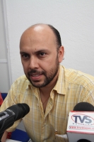 Viernes 25 de mayo 2012. Tuxtla Gutiérrez, Chiapas. Rafa Jiménez Arechar en conferencia de prensa habla sobre las impugnaciones del TRIFE.