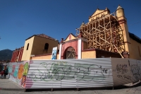 Domingo 7 de enero del 2018. San Cristóbal de las Casas. Los daños en la arquitectura monumental ocasionados por el temblor del 7 de septiembre son visibles en las iglesias coletas.