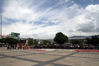 Domingo 26 de agosto del 2018. Tuxtla Gutiérrez. Organizaciones Magisteriales y estudiantiles marchan este medio dí­a recordando a los desaparecidos de la Normal de Ayotzinapa.