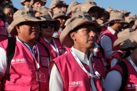 Miércoles 7 de marzo del 2018. Tuxtla Gutiérrez. Las brigadas de capacitadores electorales salen esta mañana para iniciar la entrega de cartas de notificación a los ciudadanos sorteados en la insaculación para ser funcionarios de casillas en el proce