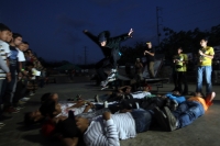 Sábado 3 de noviembre del 2012. Tuxtla Gutiérrez, Chiapas. Los jóvenes aficionados a los deportes extremos se reuenen este fin de semana en el ParqueNoquispara participar en el encuentro internacional de Patines y bicicletas de una reconocida marca deport