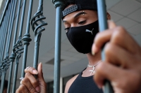 Martes 8 de septiembre del 2020. Tuxtla Gutiérrez.  Bárbara Alcatraz vive con su pareja en Tuxtla Gutiérrez. Son jóvenes hondureños  que mantienen la esperanza de poder continuar su viaje hacia