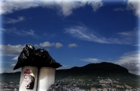 Lunes 3 de julio del 2017. Tuxtla Gutiérrez. La basura acumulada en el mirador del Libramiento Norte