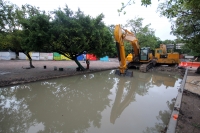 Lunes 17 de agosto del 2015. Tuxtla Gutiérrez. Denuncias en varias partes de la ciudad por la mala planeación y calidad de la obra pública en la capital del estado de Chiapas.