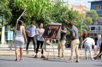 Domingo 12 de noviembre del 2017. Tuxtla Gutiérrez. Una mañana en la expo de fotografí­as de los alumnos de la Unach expuesta esta mañana en el Parque de la Marimba.