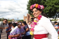 Domingo 24 de junio del 2012. Chiapa de Corzo, Chiapas. Marcela Bonilla, candidata del POCh realiza un cierre de campaña en esta colonial ciudad.