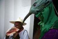 Miércoles 29 de junio. La danza del Bourroncito o del Colibrí es llevada a cabo en las calles de la comunidad de Chiapa de Corzo donde los participantes representan la entrada de la temporada fértil del campo del sureste de México.