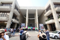 Miércoles 13 de mayo del 2015. Tuxtla Gutiérrez. Brigadistas de la Cruzada Nacional contra el Hambre protestan exigiendo el pago de varios meses de salario en Chiapas