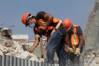 Miércoles 4 de diciembre del 2019. Tuxtla Gutiérrez. Aspectos de la obra de demolición del antiguo Hotel Brindis en el centro de la ciudad