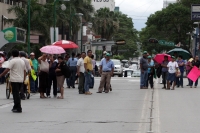 Viernes 17 de octubre del 2014. Tuxtla Gutiérrez. El sindicato de burócratas de Chiapas se manifiesta este medio día y anuncia la realización de nuevas protestas en los próximos días.