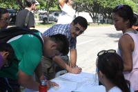 Viernes 1 de agosto del 2014. Tuxtla Gutiérrez. Deportistas muestran preocupación por el inicio de las obras de rehabilitación del Parque Deportivo Caña Hueca puesto que esta obra amenaza con afectar una de las últimas aéreas verdes de la capital de Chiap