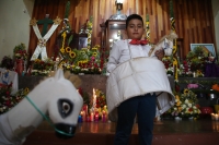 20210724. Suchiapa. La Danza del Caballito Blanco recorren las calles en Honor a Santa Ana y Santiago Apóstol en esta comunidad.