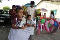 20220727. Suchiapa. El recorrido de la danza del Caballito de Nambayuli en la fiesta de Santa Ana.