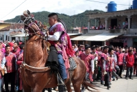 Domingo 9 de agosto del 2020. San Lorenzo Zinacantan. Los festejos ritualistas patronales de la comunidad tsotsil se continúan realizando en este municipio de Los Altos de Chiapas