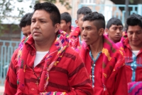 Viernes 19 de enero del 2018. Venustiano Carranza. Los Carrerantes de La San Bartolomé de los Llanos. Cabalgando y ataviados de rojo y cascabeles, los indí­genas recorren las calles entre las iglesias de San Sebastián y San Pedro