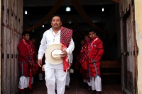 Viernes 19 de enero del 2018. Venustiano Carranza. Los Carrerantes de La San Bartolomé de los Llanos. Cabalgando y ataviados de rojo y cascabeles, los indí­genas recorren las calles entre las iglesias de San Sebastián y San Pedro